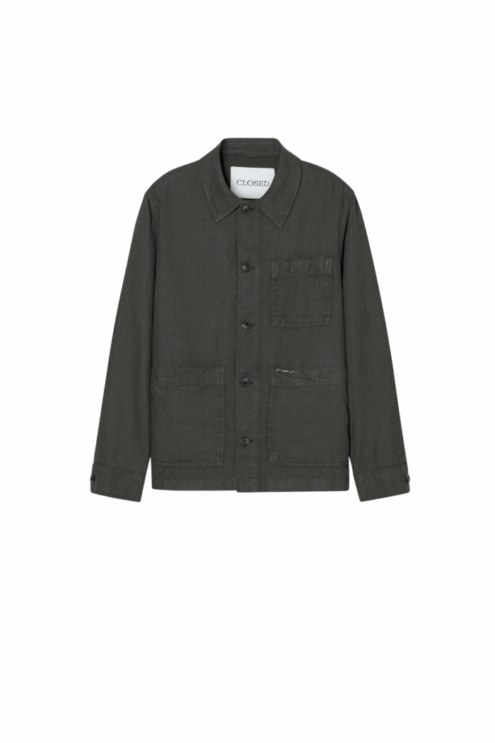 Surchemise Lin Gris Poivre