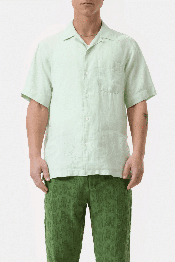 Chemise Lin Vert D'Eau