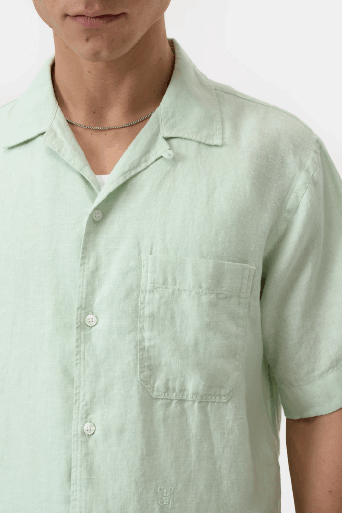 Chemise Lin Vert D'Eau