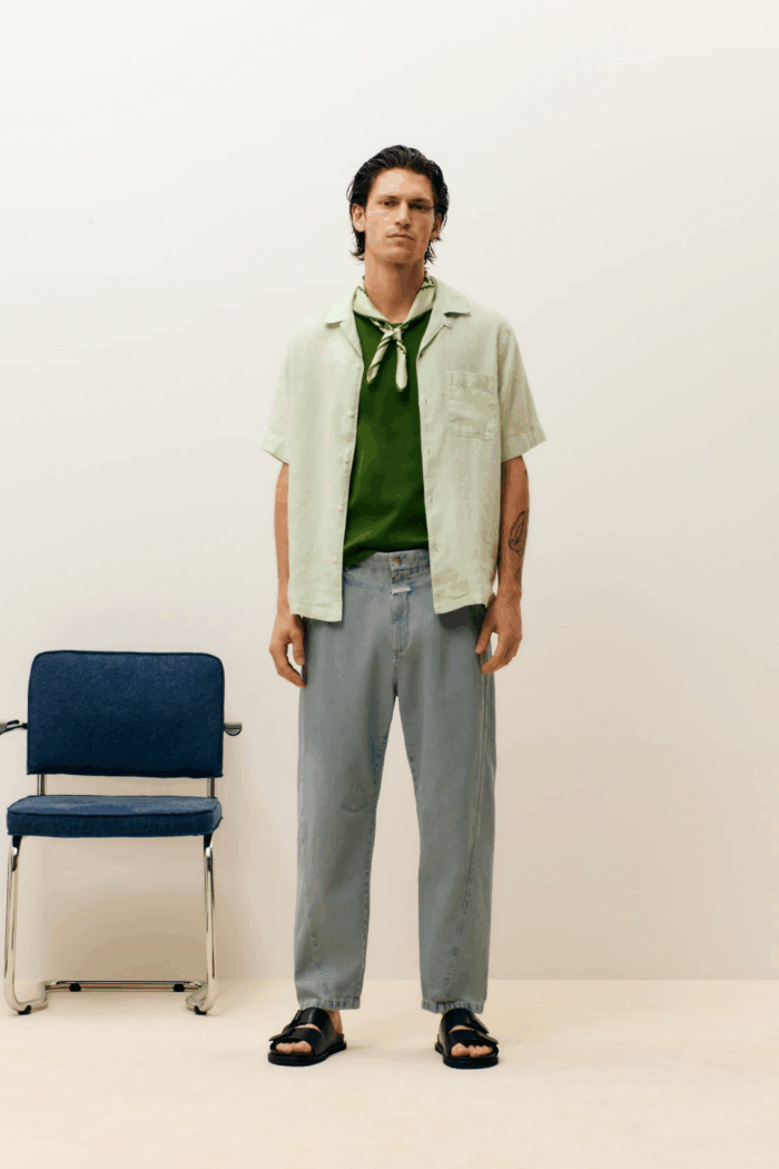 Chemise Lin Vert D'Eau