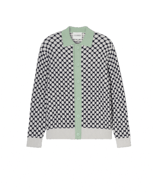 Cardigan Coton Beige Vert