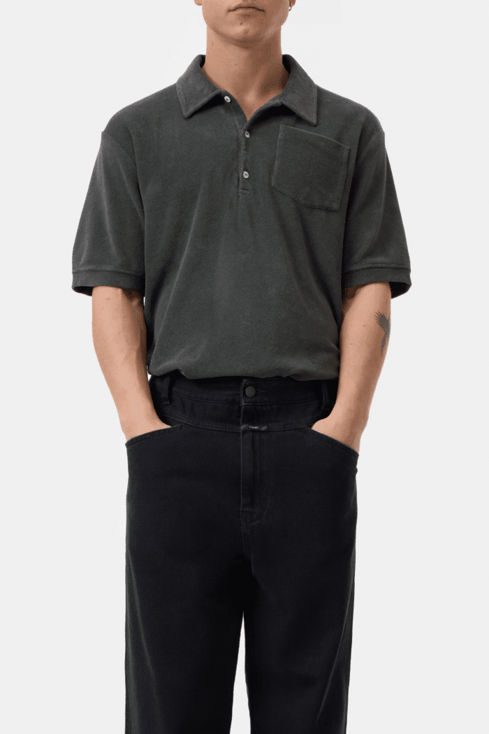 Polo Éponge Gris Poivre