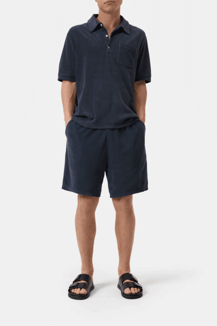 Polo Éponge Bleu Fumé