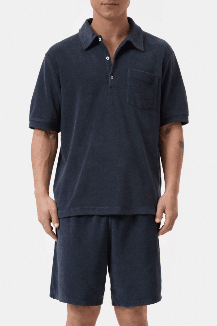Polo Éponge Bleu Fumé