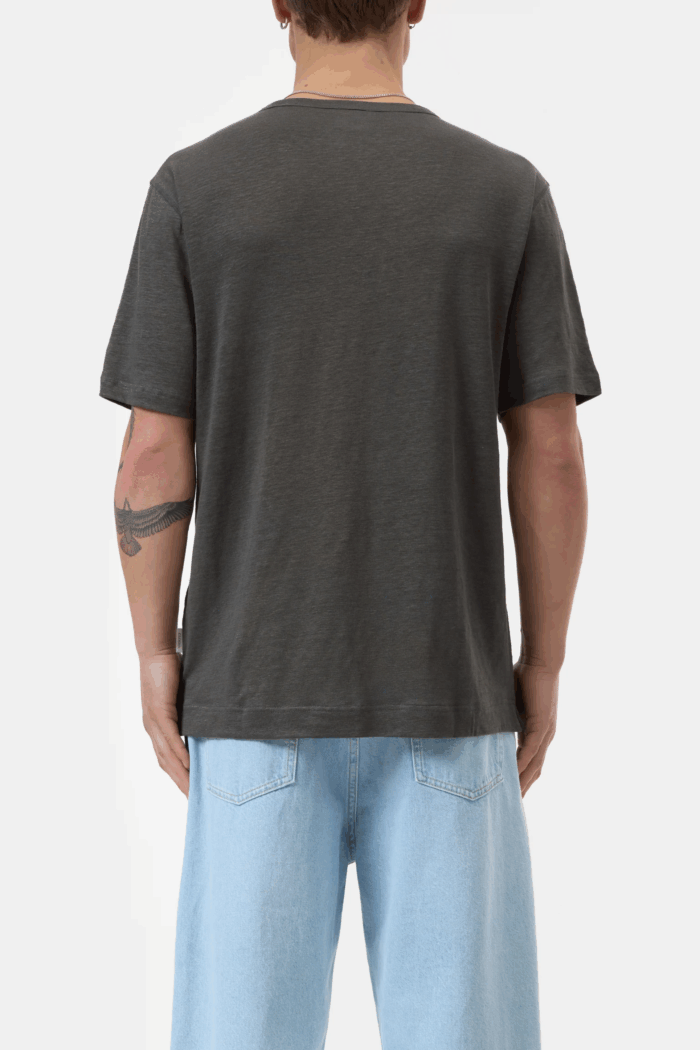Tee-Shirt Lin Mélangé Gris Poivre