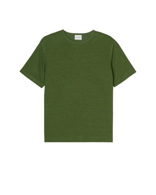 Tee-Shirt Lin Mélangé Vert Ranger