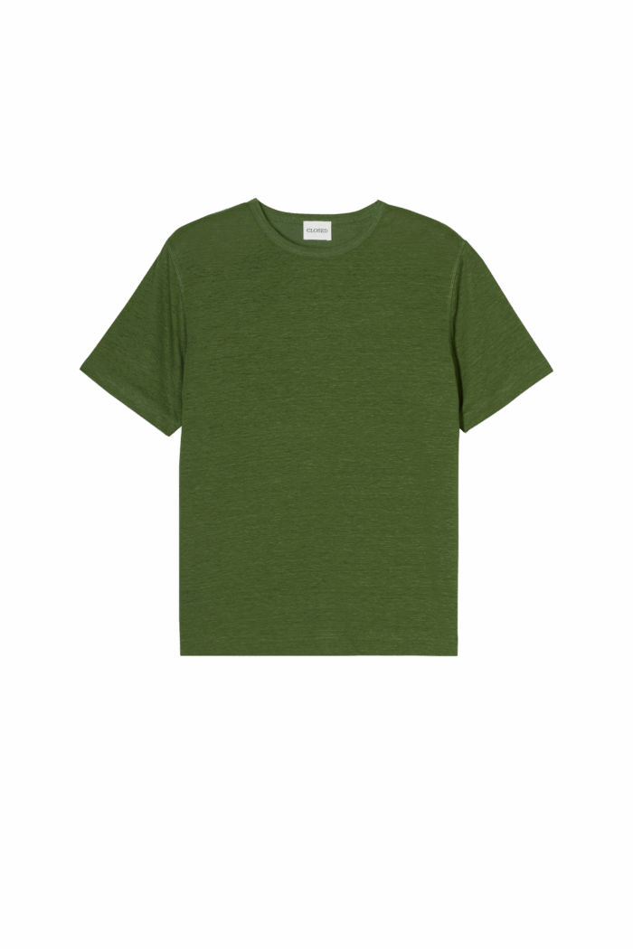 Tee-Shirt Lin Mélangé Vert Ranger