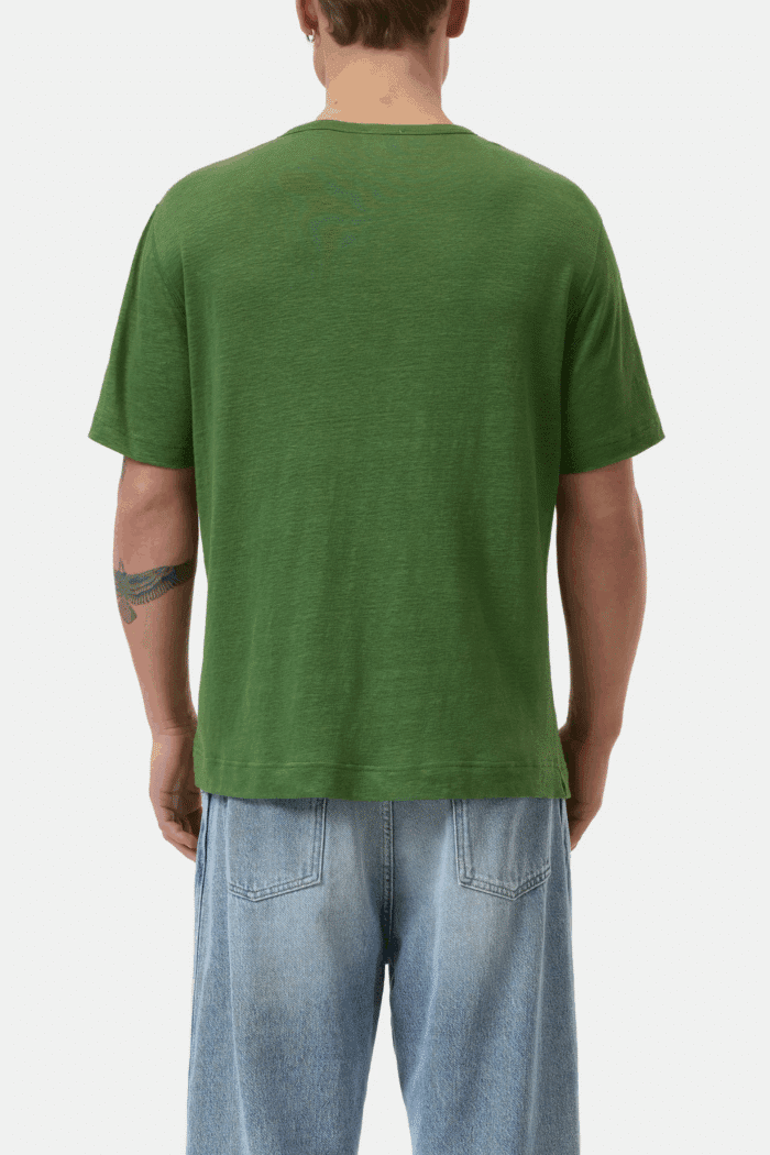Tee-Shirt Lin Mélangé Vert Ranger