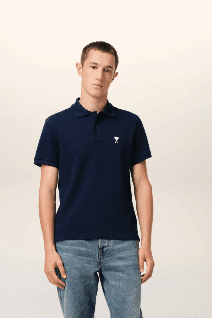 Polo Ami bleu nuit Cœur Blanc