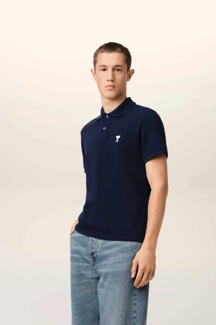 Polo Ami bleu nuit Cœur Blanc