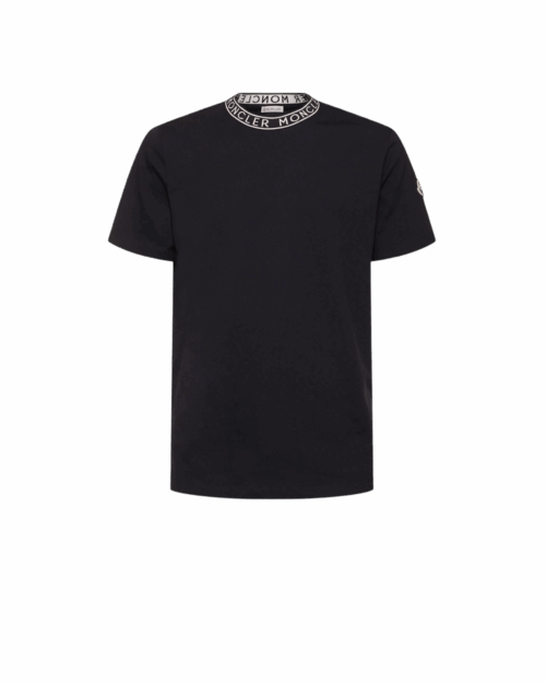 Tee-Shirt Marine Col Logoté