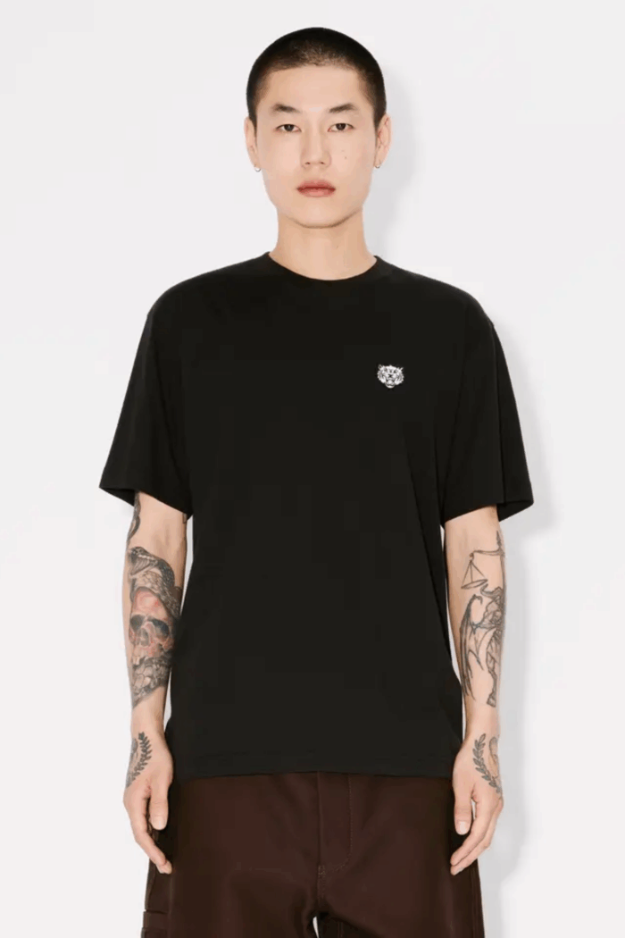 Tee-Shirt Happy Tiger Coton Noir