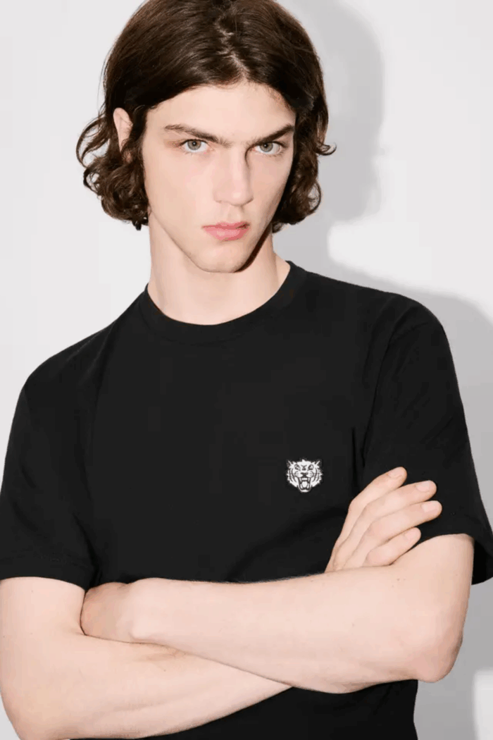 Tee-Shirt Happy Tiger Coton Noir