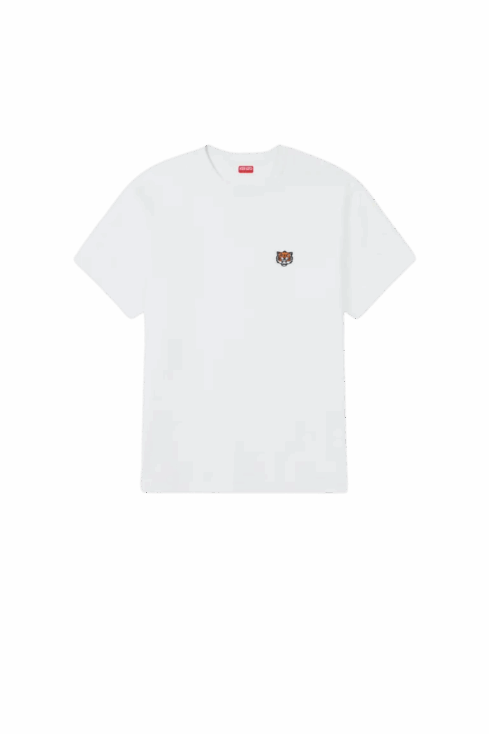 Tee-Shirt Happy Tiger Coton Blanc Cassé