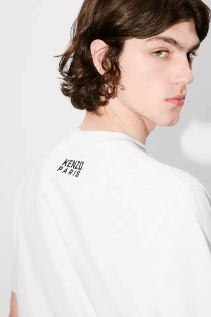 Tee-Shirt Happy Tiger Coton Blanc Cassé