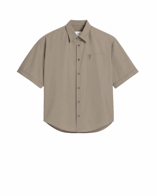 Chemise Boxy Coton Cendre