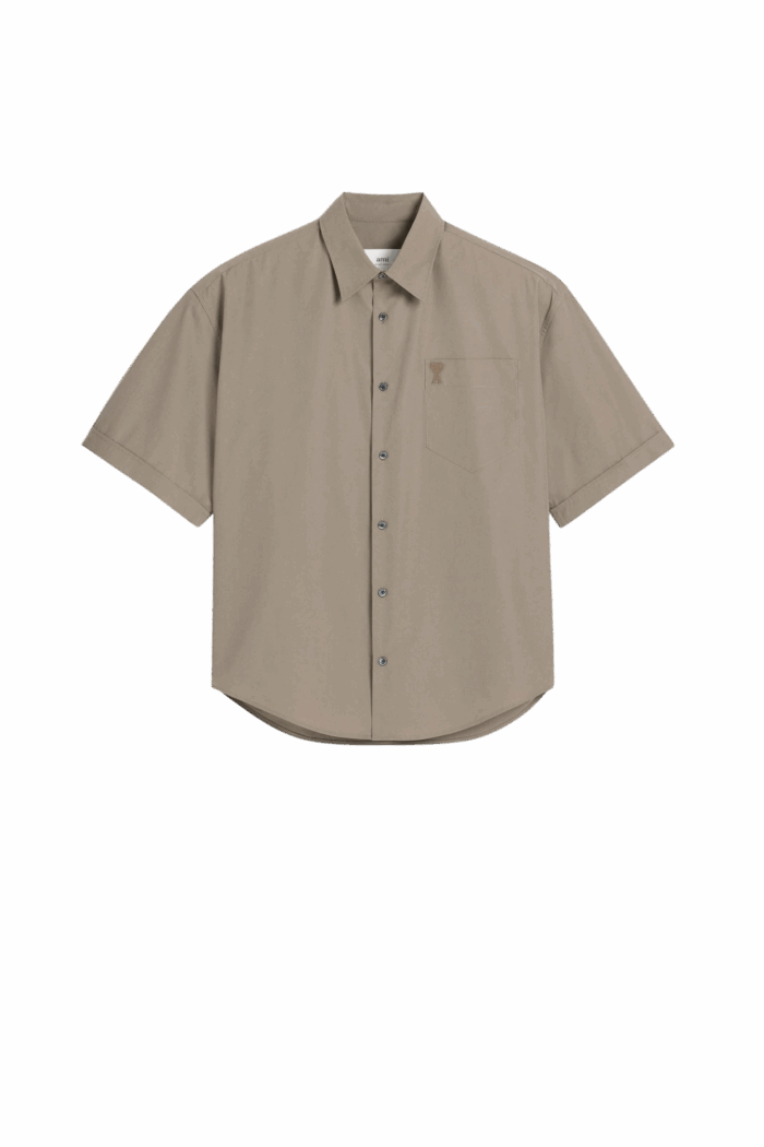 Chemise Boxy Coton Cendre