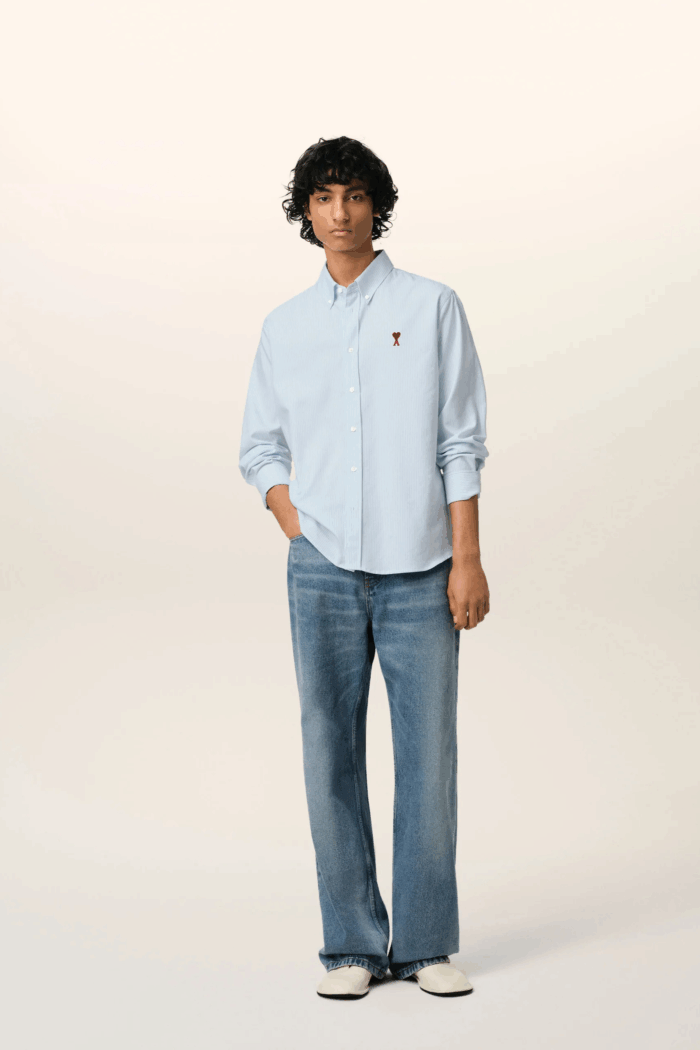 Chemise Rayé Cœur Rouge