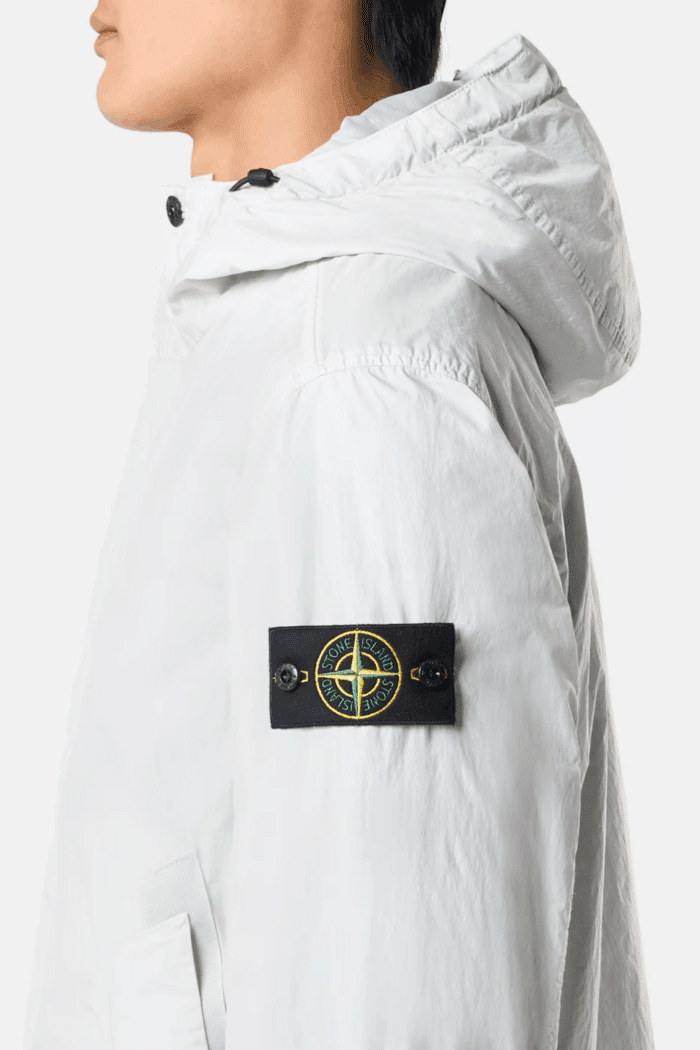 Parka Courte Nylon Bleu Ciel