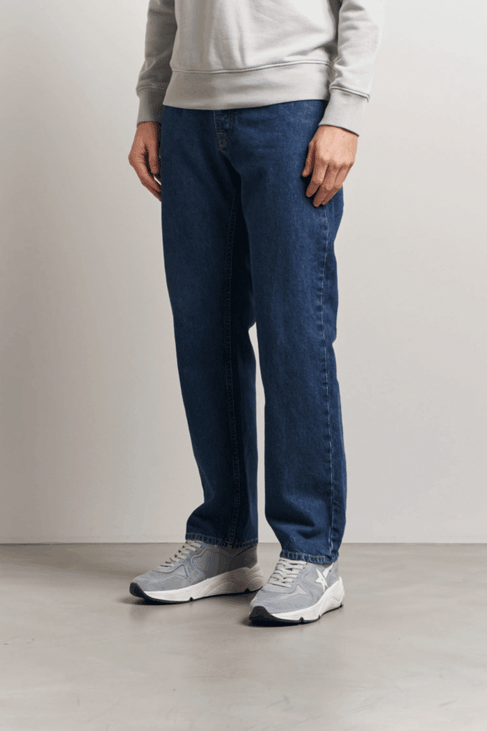 Sneakers Running Sole Cuir Bleu