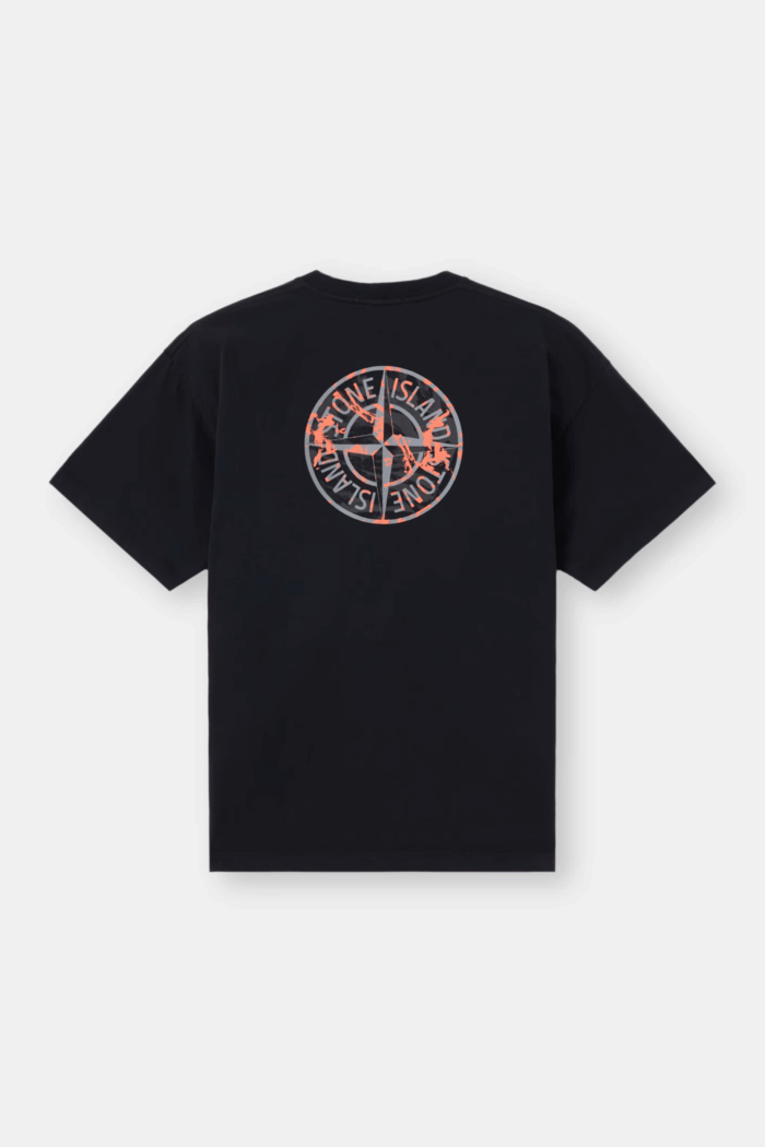 Tee-Shirt "Compass Camo" Coton Noir