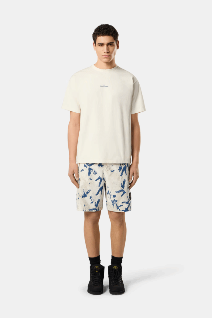 Tee-Shirt "Compass Camo" Coton Ivoire