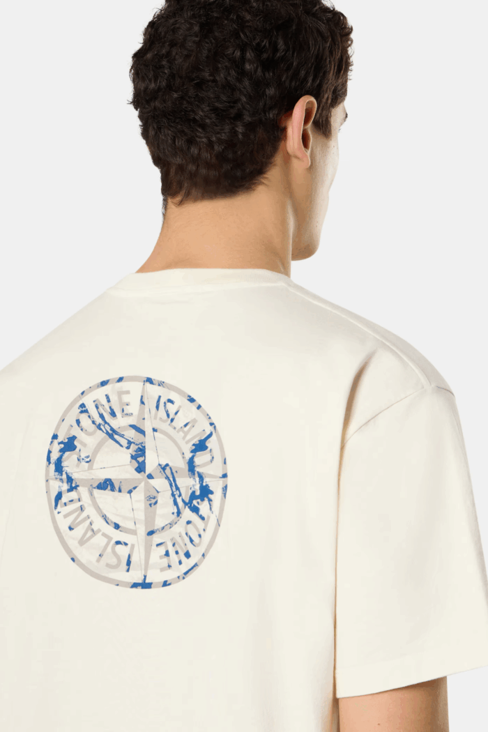 Tee-Shirt "Compass Camo" Coton Ivoire