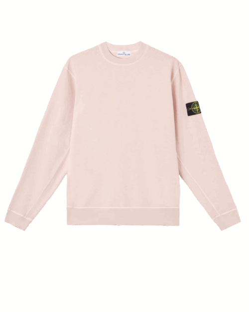 Sweat Coton Flammé Rose