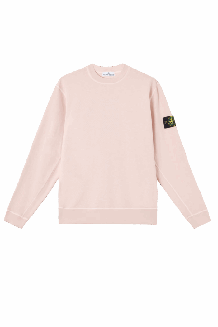 Sweat Coton Flammé Rose