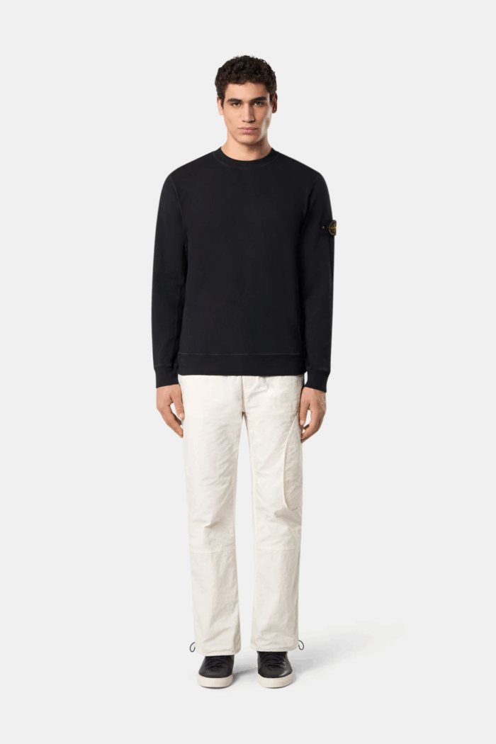 Sweat Coton Flammé Noir