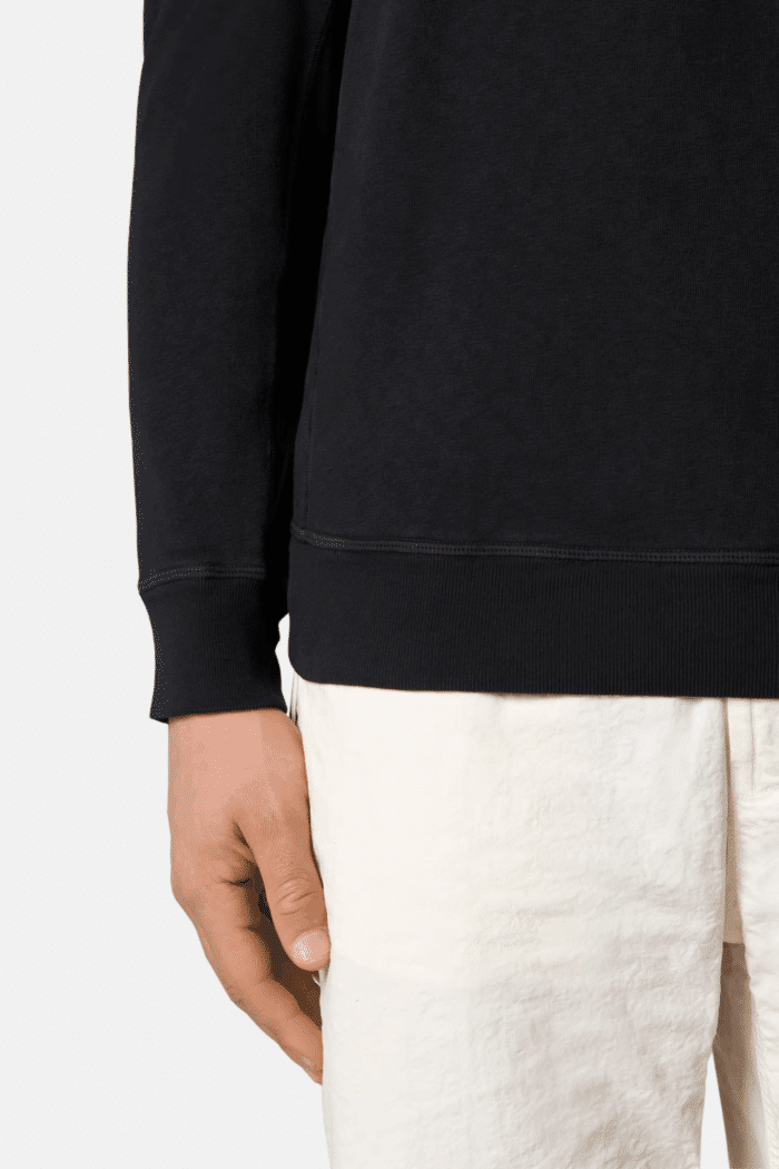 Sweat Coton Flammé Noir