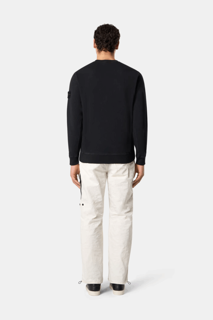 Sweat Coton Flammé Noir