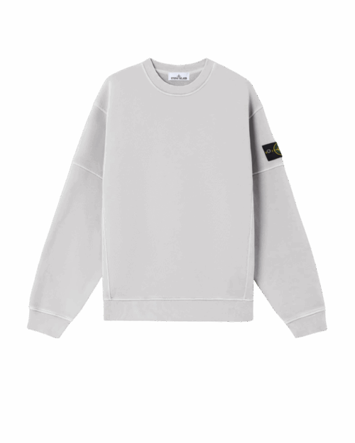 Sweat Coton Délavé Gris Perle
