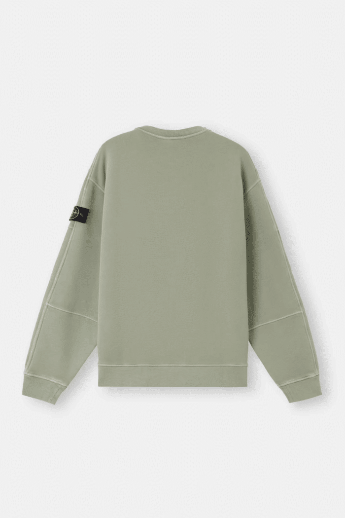 Sweat Coton Délavé Sauge