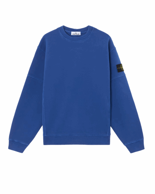Sweat Coton Délavé Bleu Vif