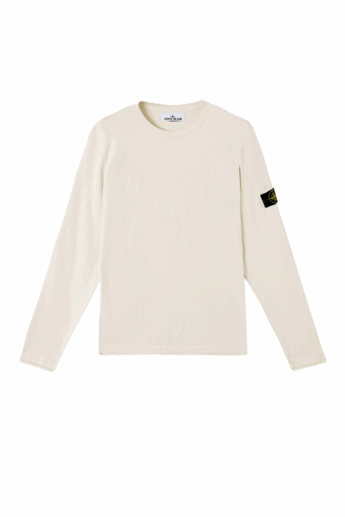 Pull Col Rond Coton Ivoire