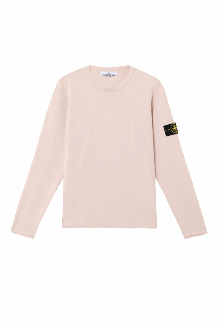 Pull Col Rond Coton Rose