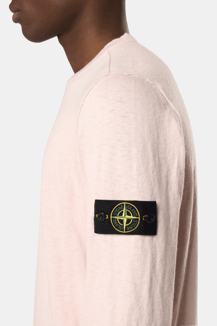 Pull Col Rond Coton Rose