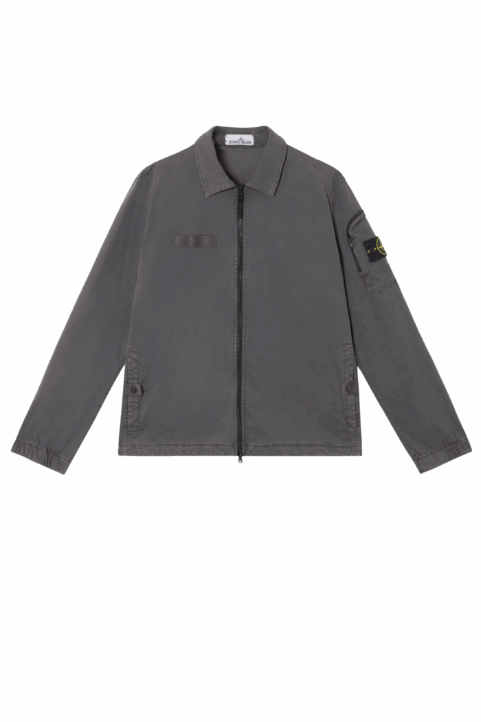Surchemise Zippée Coton Gris