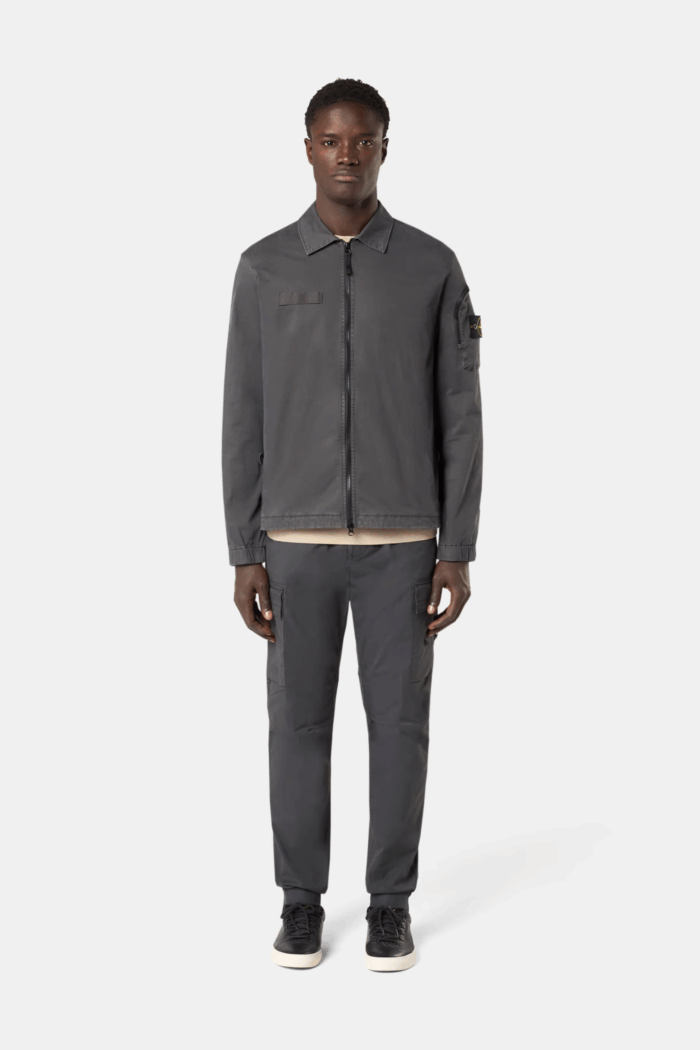 Surchemise Zippée Coton Gris