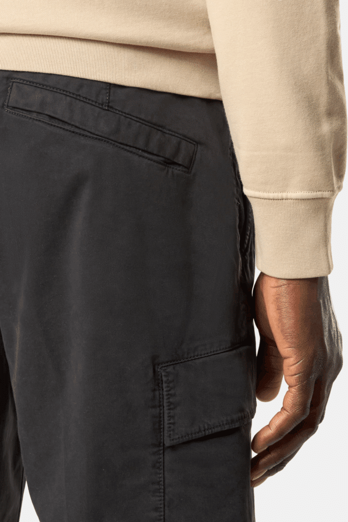 Bermuda Cargo Coton Usé Noir