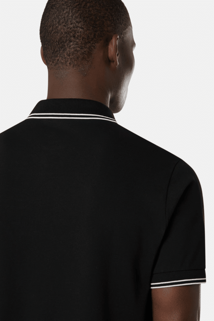 Polo Coton Élasthanne Noir