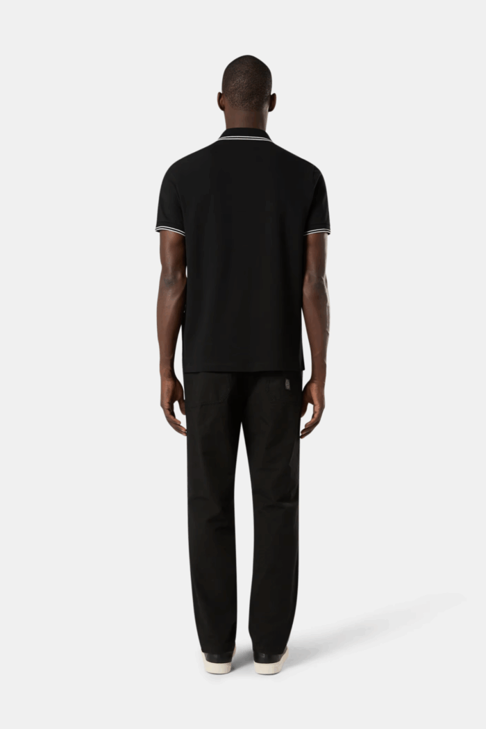 Polo Coton Élasthanne Noir