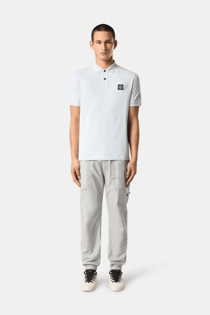 Polo Coton Élasthanne Bleu Ciel – Image 3