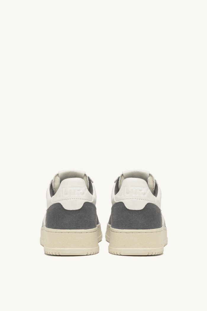 Sneakers Medalist Cuir Blanc Daim Gris