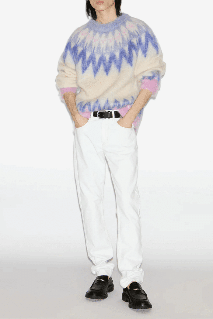 Pull Nicolas Mohair Bleu