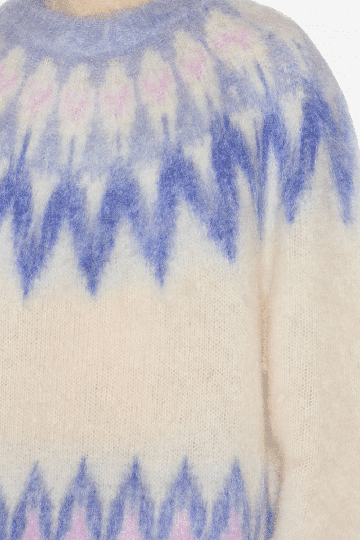 Pull Nicolas Mohair Bleu