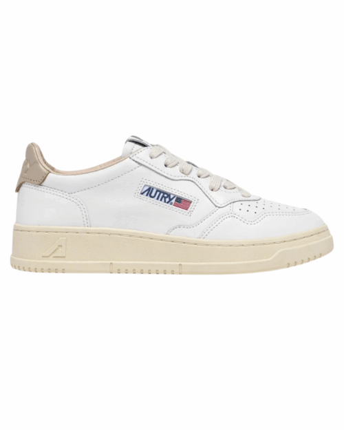Sneakers Medalist Cuir Blanc Beige