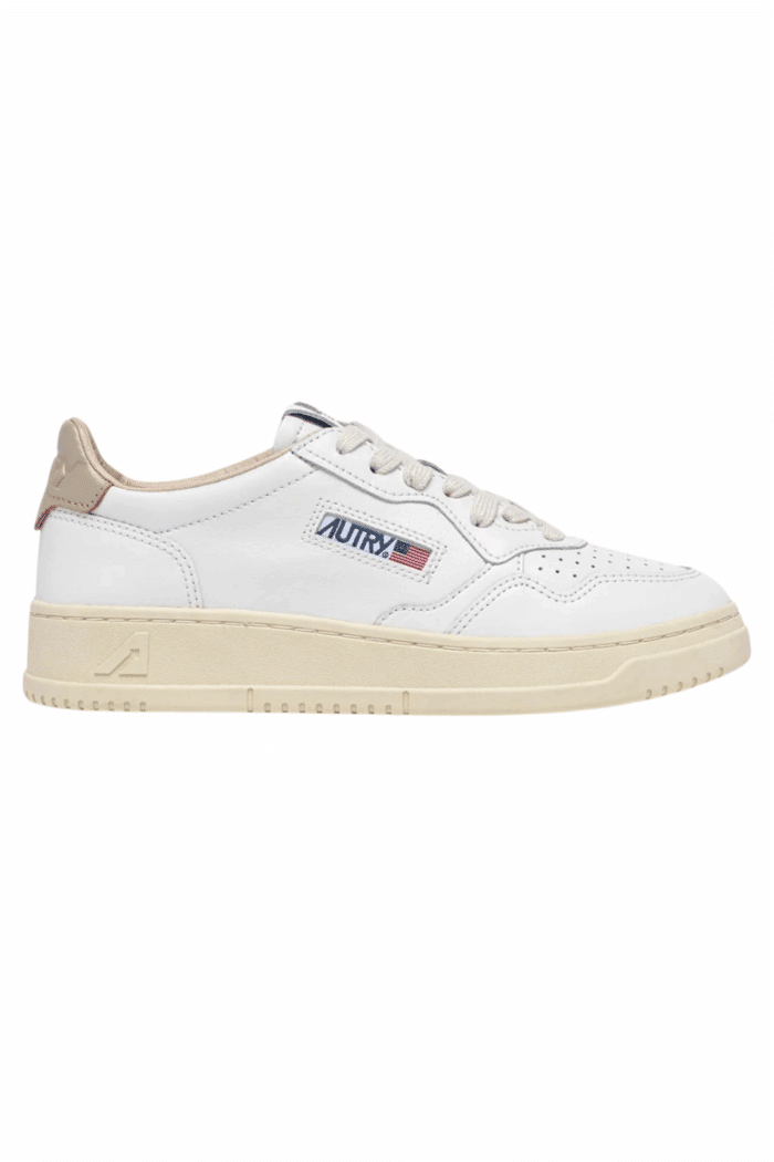 Sneakers Medalist Cuir Blanc Beige