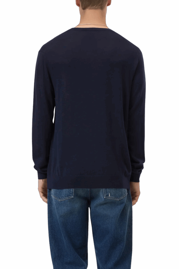 Pull Laine Bleu Marine